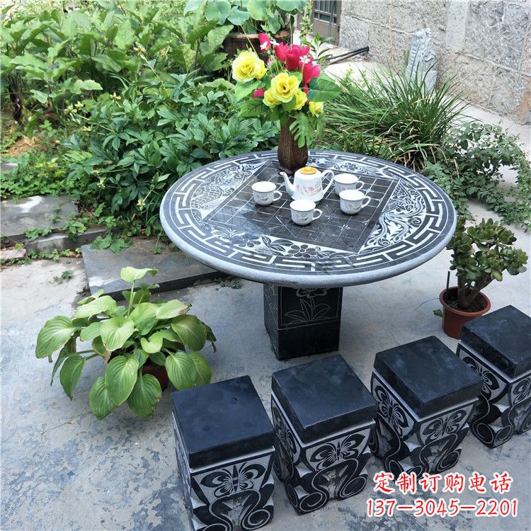 金华庭院天然石桌凳