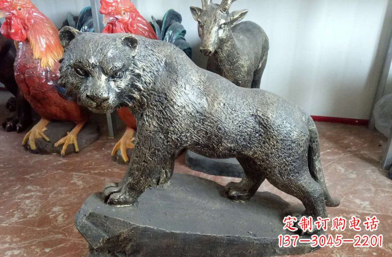 金华铜雕豹子雕塑