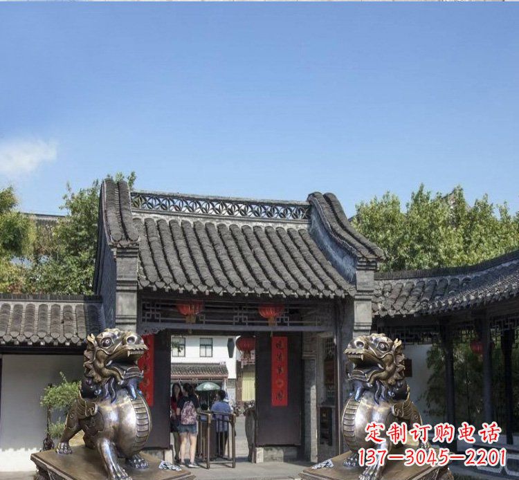 金华铜雕北京狮子庭院动物雕塑
