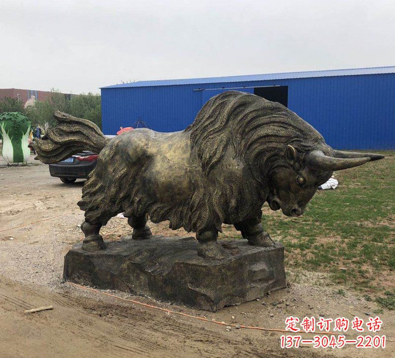 金华铜雕奔牛雕塑