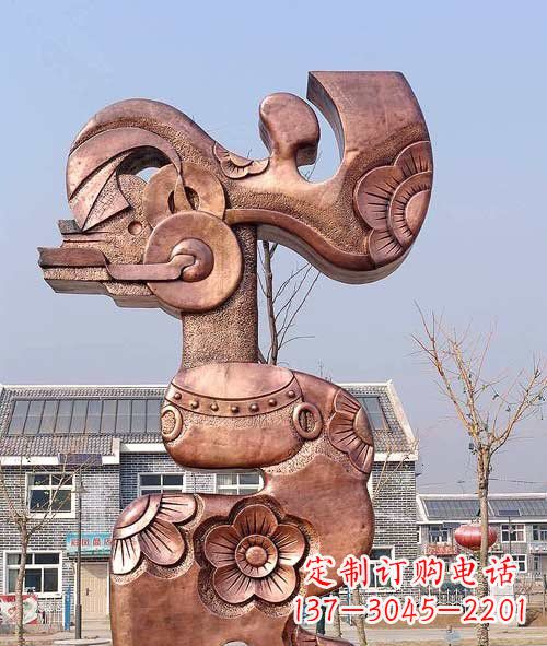金华铜雕抽象皮影戏人物