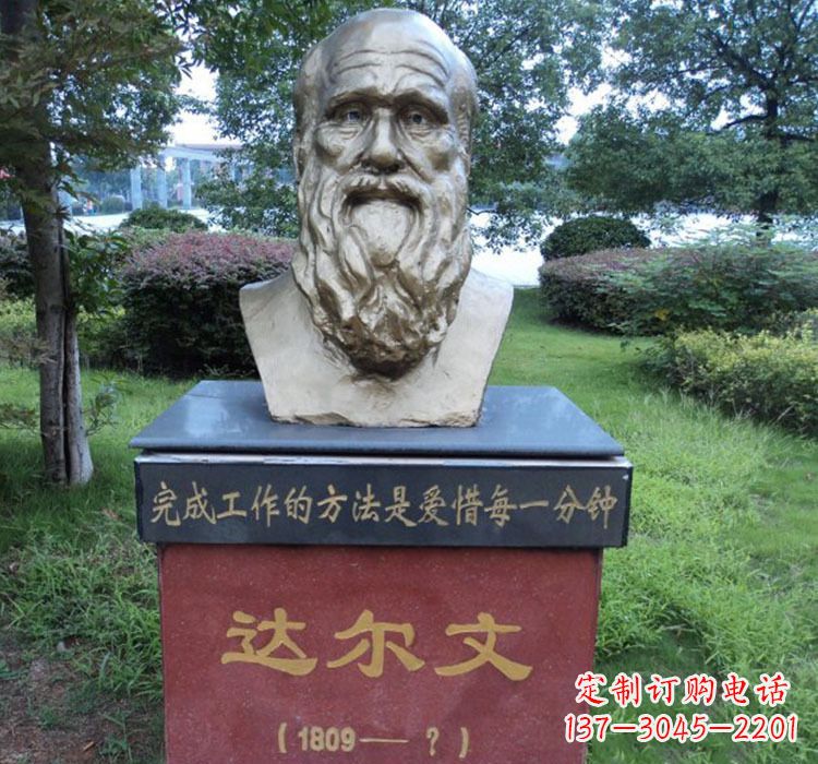 金华铜雕达尔文头像雕塑