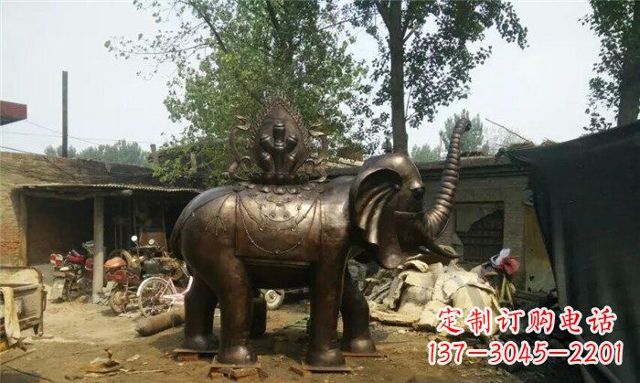 金华铜雕大象平安吉祥公园动物雕塑