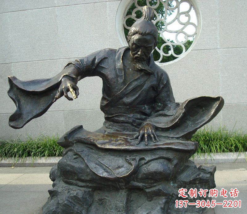 金华铜雕弹钢琴