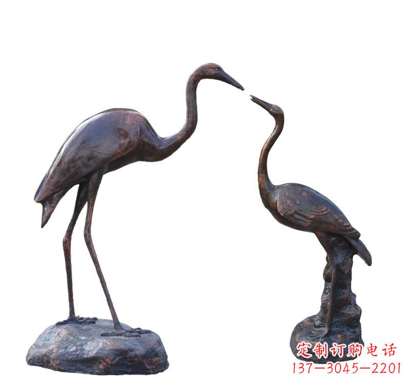 金华铜雕动物仙鹤