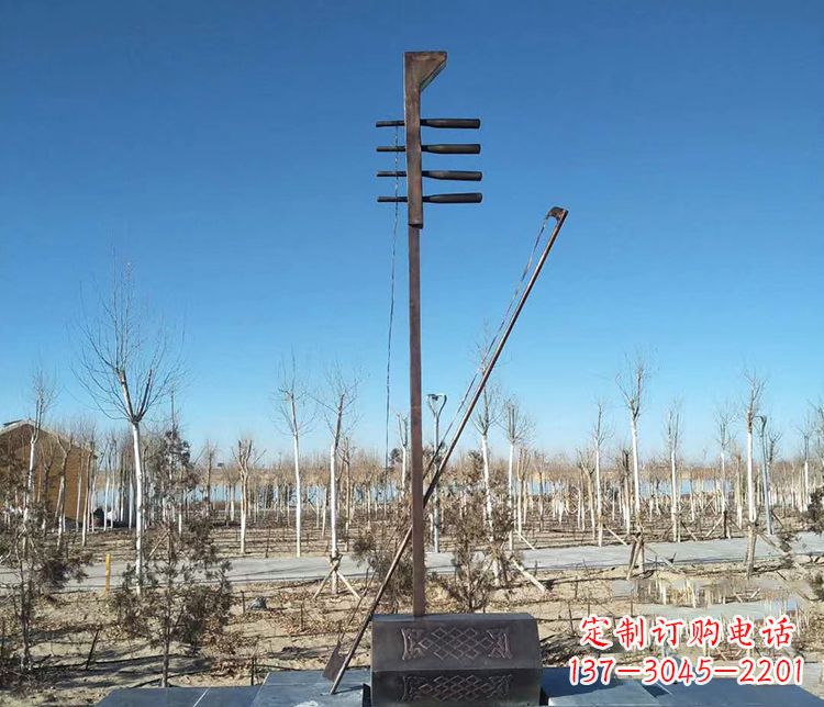 金华铜雕二胡景观雕塑