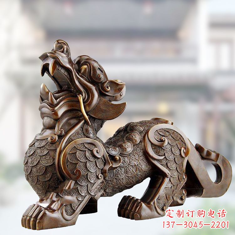 金华铜雕仿古辟邪貔貅
