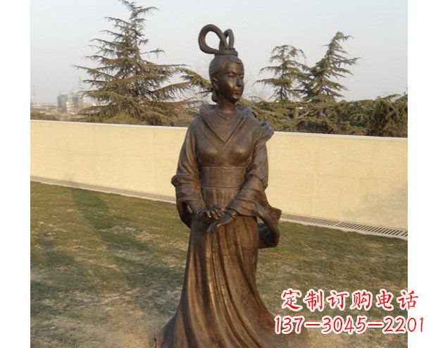 金华铜雕古代美女人物雕塑