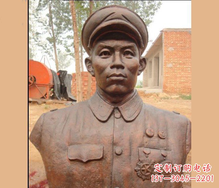 金华铜雕广场军人胸像雕塑