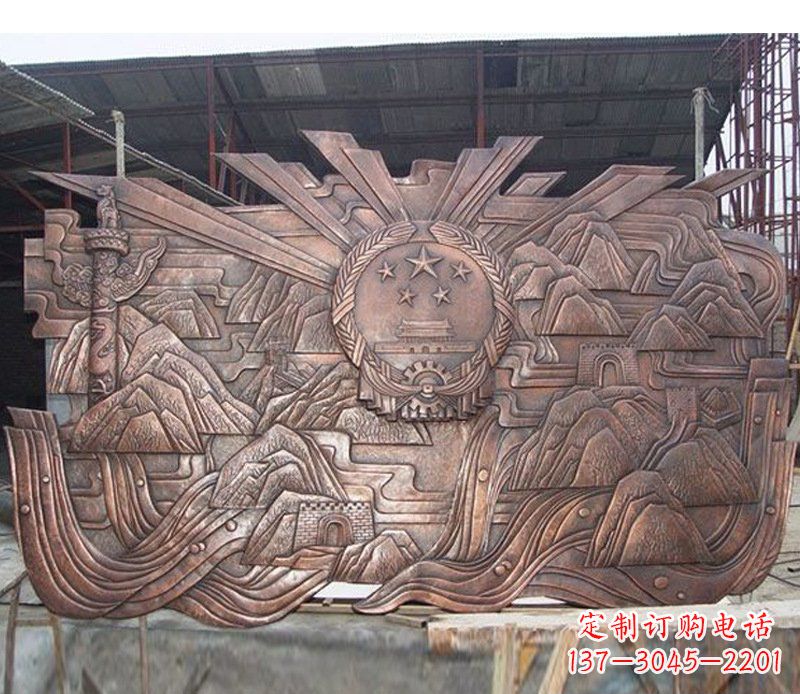 金华铜雕广场军人壁画雕塑摆件