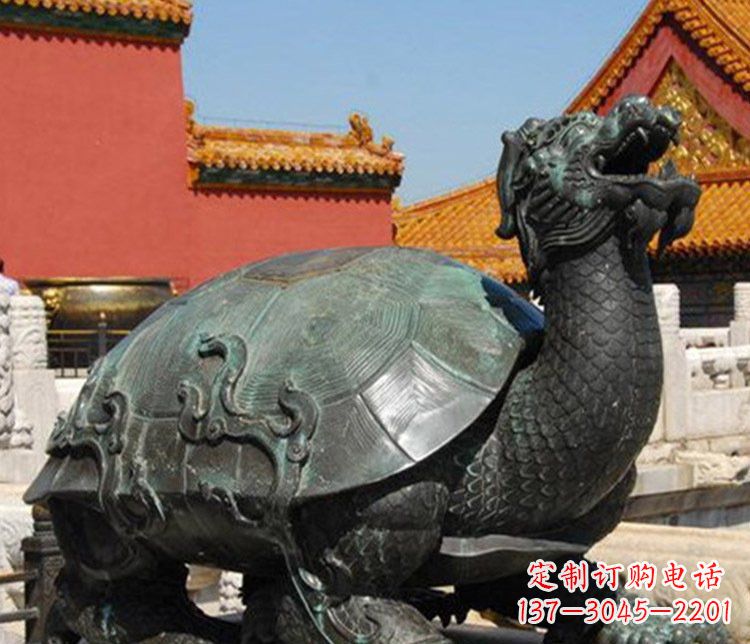 金华铜雕广场龙龟动物雕塑