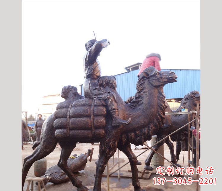 金华铜雕广场骑骆驼雕塑