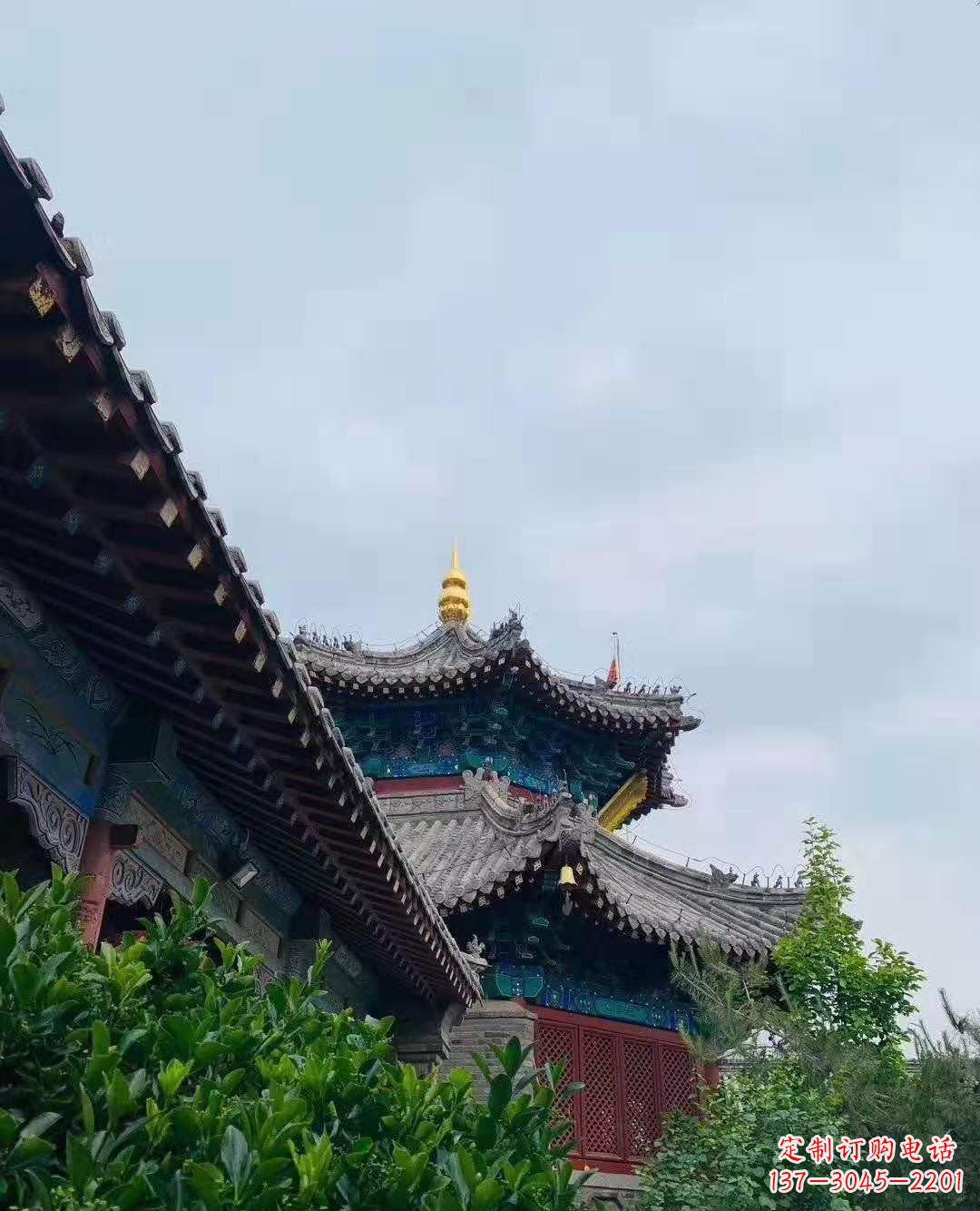 金华铜雕葫芦塔顶寺庙摆件
