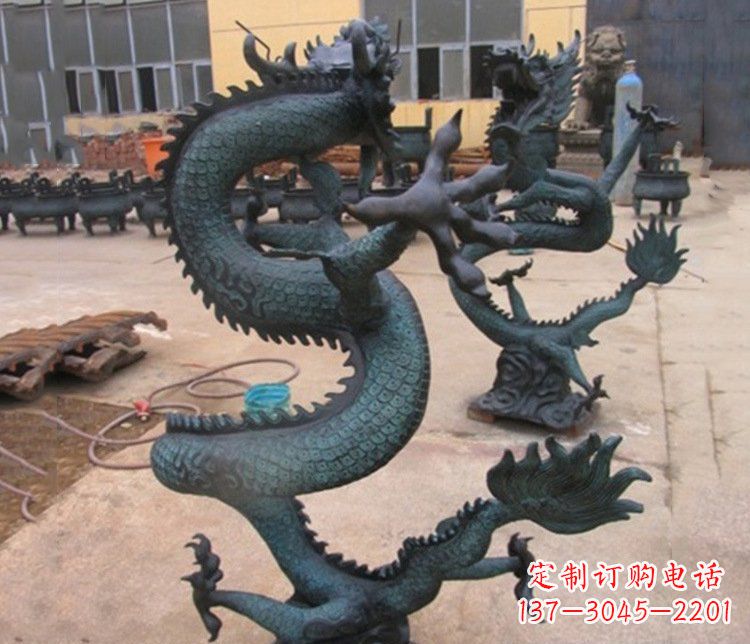 金华铜雕户外装饰神龙雕塑摆件