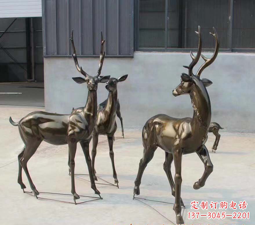 金华铜雕鹿群雕塑