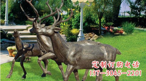 金华铜雕鹿公园动物雕塑