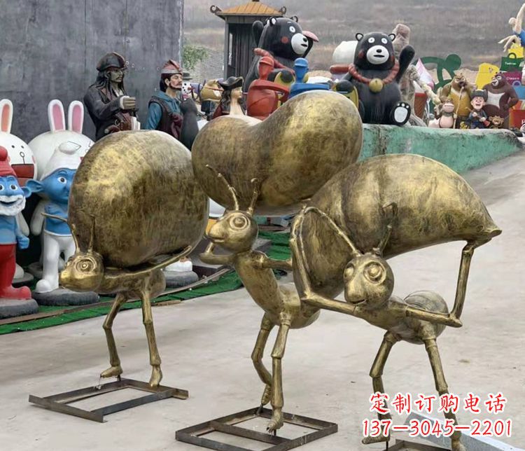 金华铜雕蚂蚁搬家雕塑
