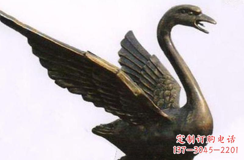 金华铜雕喷水天鹅公园动物雕塑