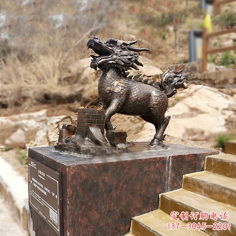 金华铜雕麒麟景观雕塑装饰品