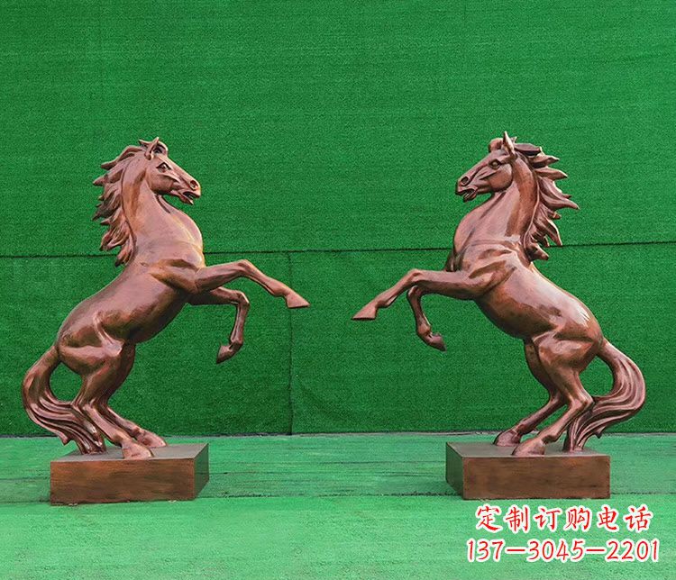 金华铜雕企业马到成功立马