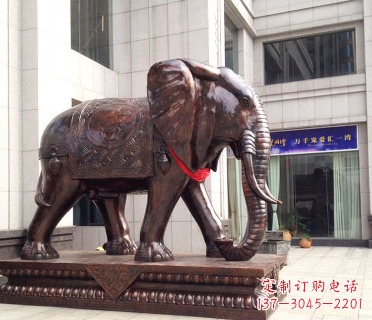金华铜雕企业招财大象