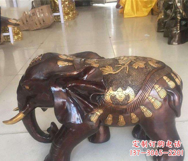 金华铜雕室内装饰小象雕塑摆件