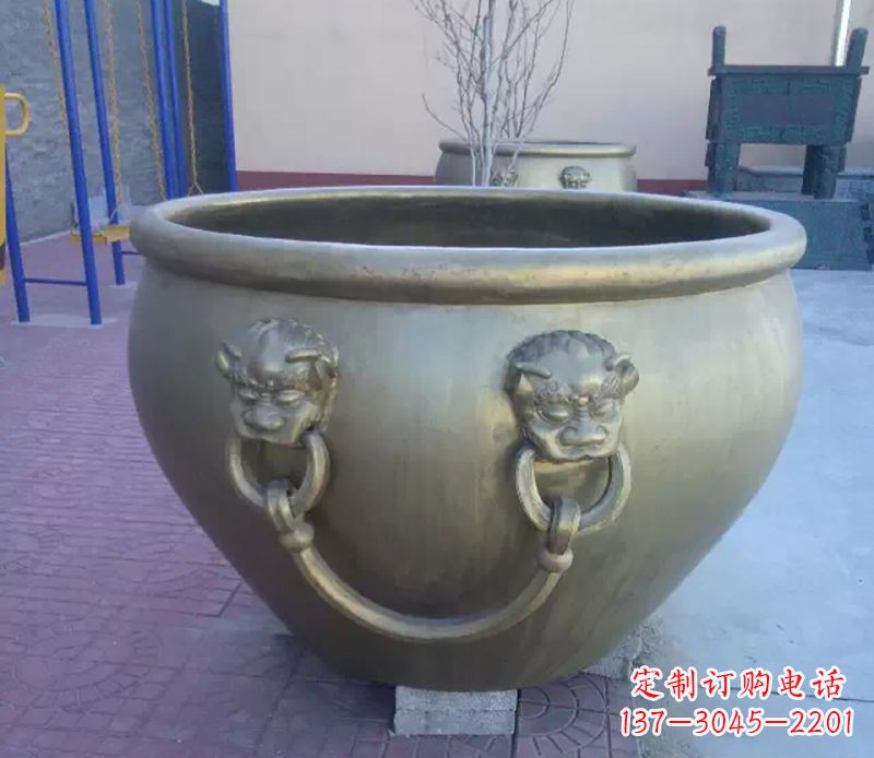金华铜雕水缸