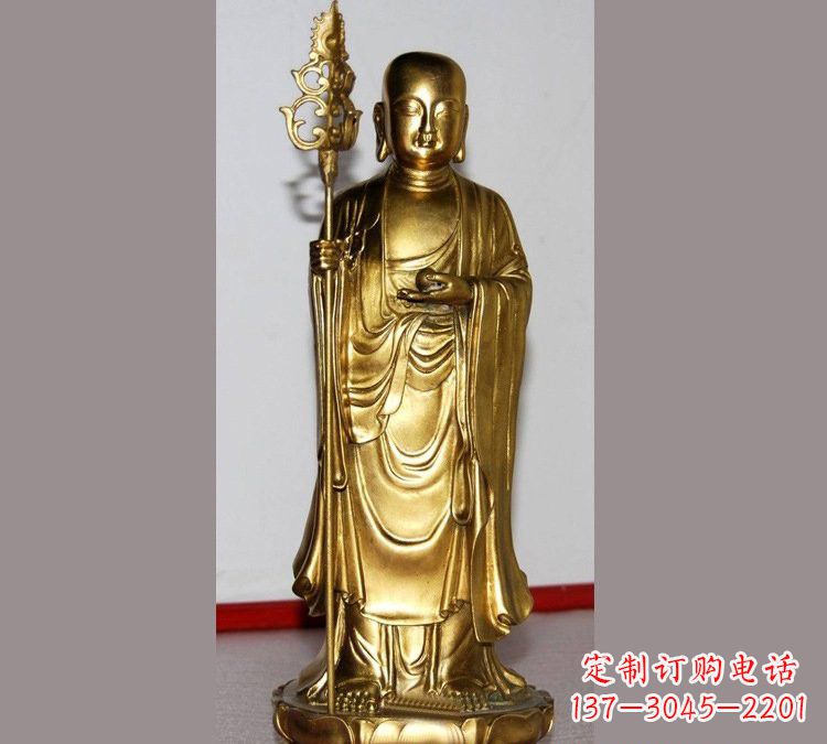 金华铜雕寺庙佛堂地藏菩萨