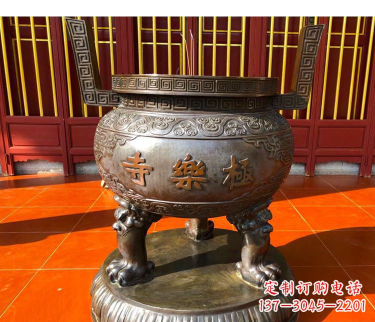 金华铜雕寺庙景观香炉