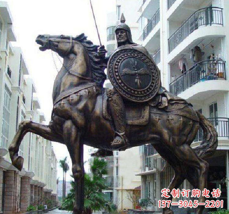 金华铜雕西方骑马的人物