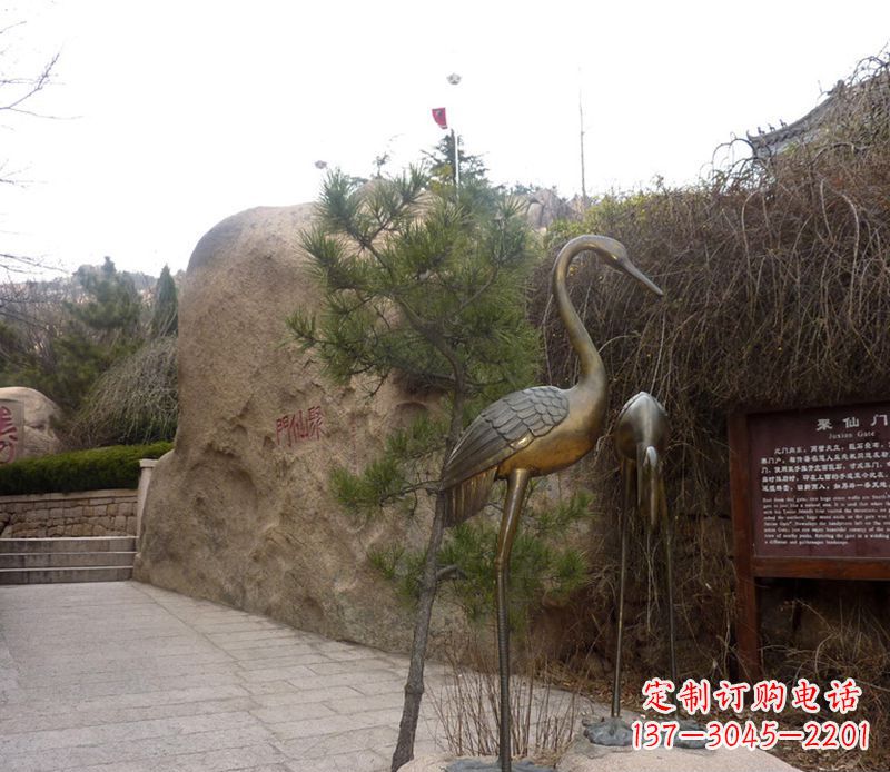金华铜雕仙鹤