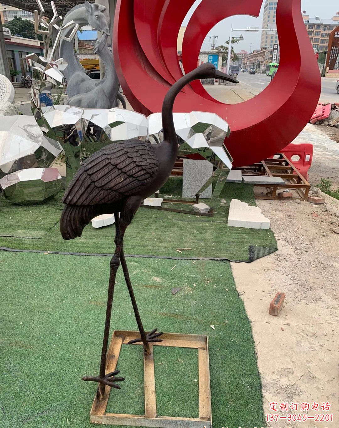 金华铜雕仙鹤2221