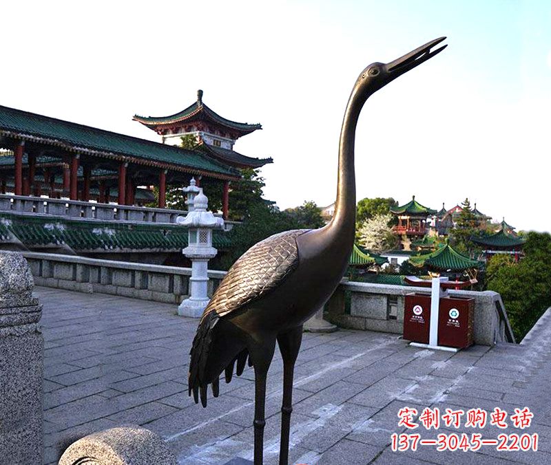 金华铜雕仙鹤雕塑