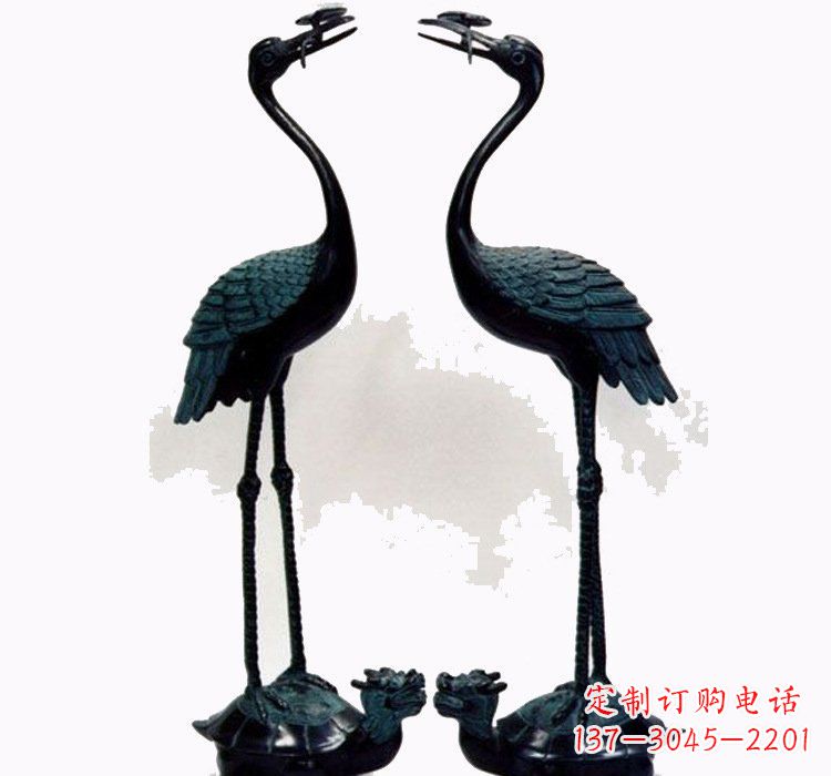 金华铜雕仙鹤和龙龟
