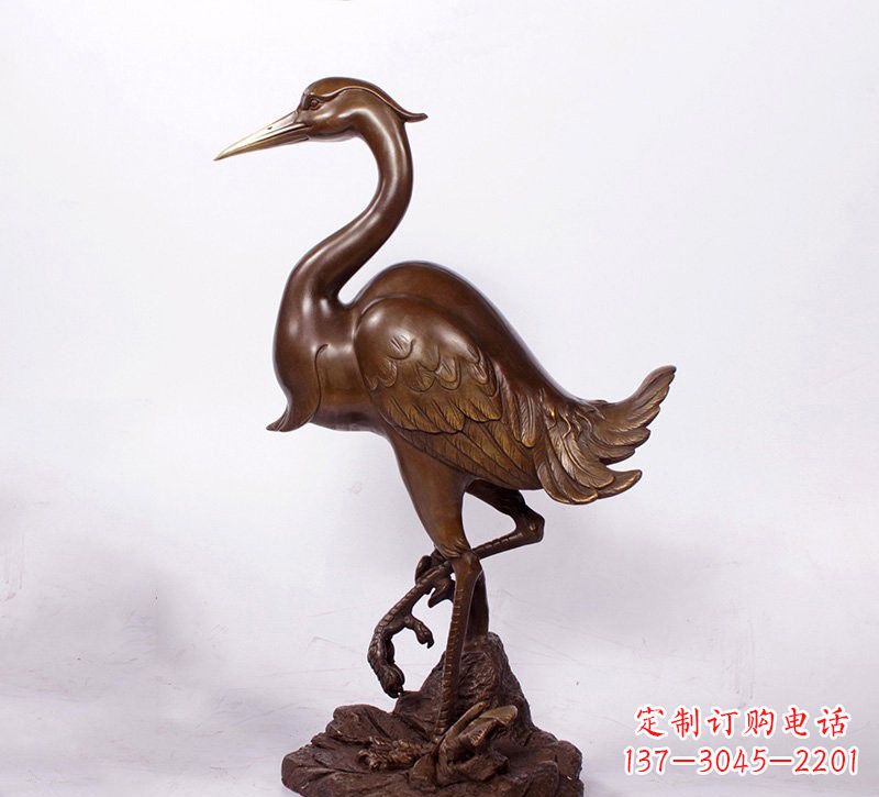 金华铜雕仙鹤动物雕塑