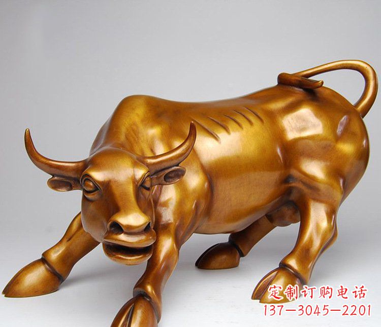 金华铜雕小区动物牛摆件 (2)