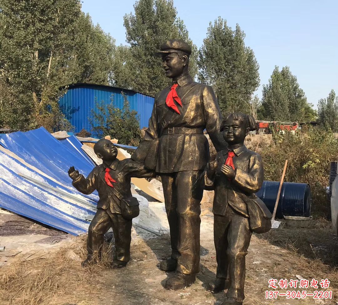 金华铜雕校园雷锋雕塑