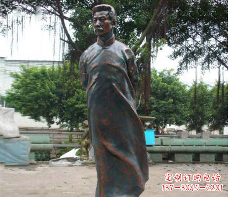 金华铜雕校园鲁迅人物雕像摆件