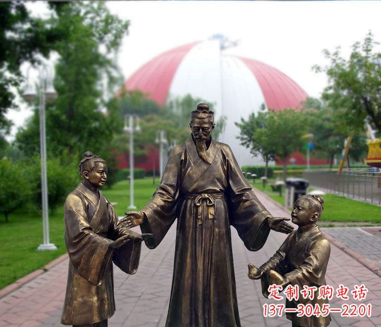 金华铜雕园林孔融让梨