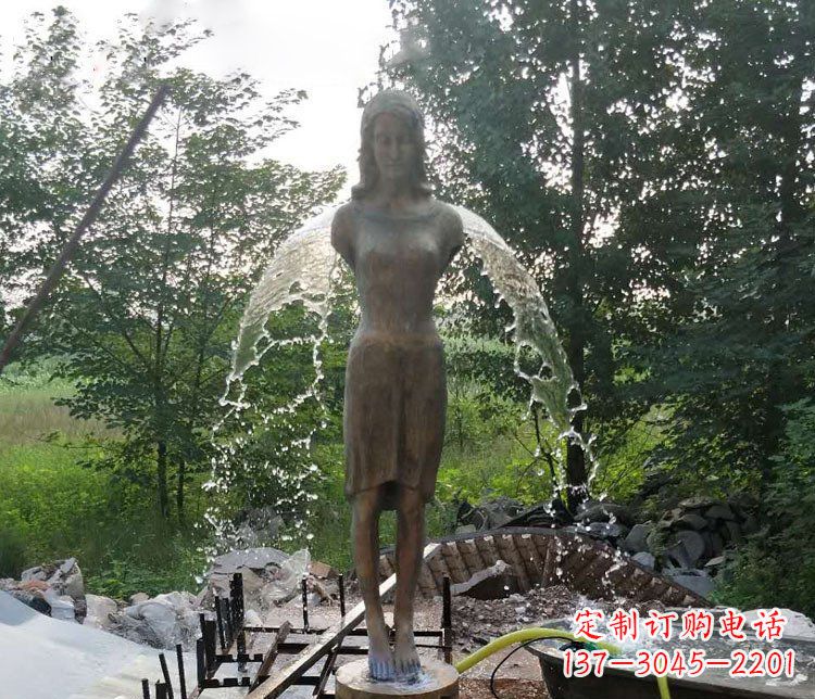 金华铜雕园林天使雕塑摆件