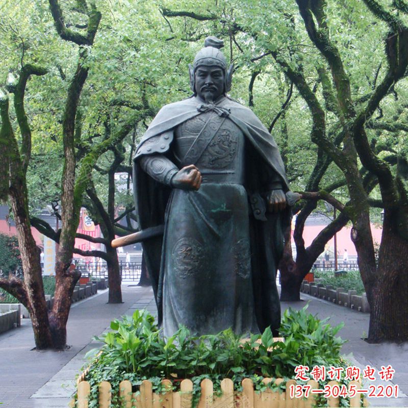 金华铜雕岳飞雕塑-公园园林历史名人中国古代民族英雄人物雕像