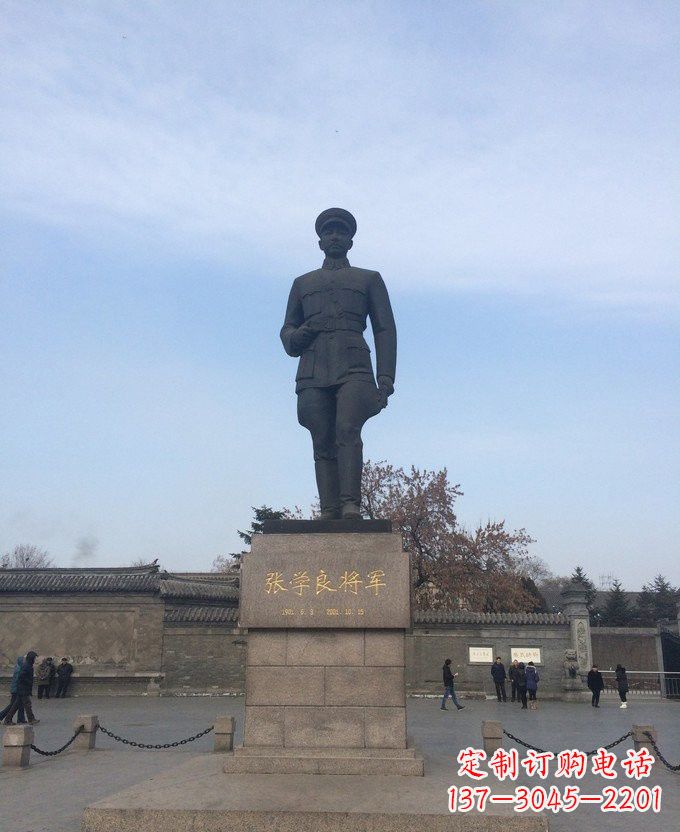 金华铜雕张学良近代名人雕塑