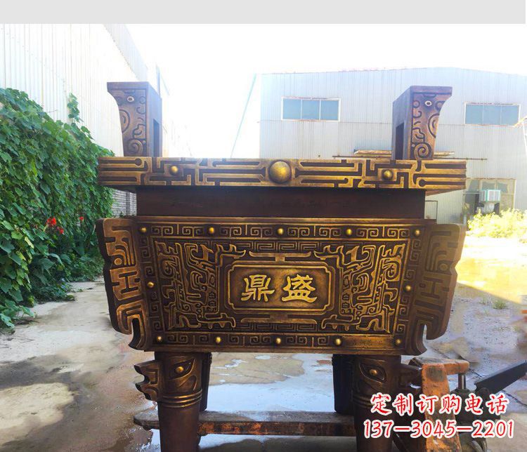 金华铜雕招财鼎盛香炉