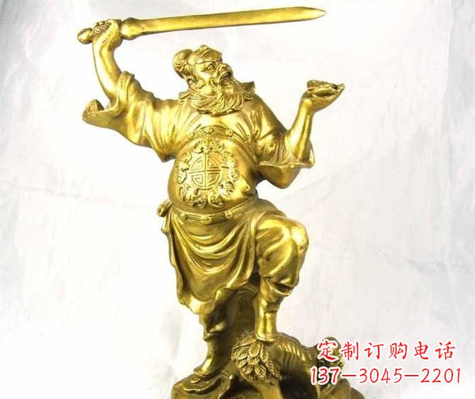 金华铜雕赵公明古代人物雕塑