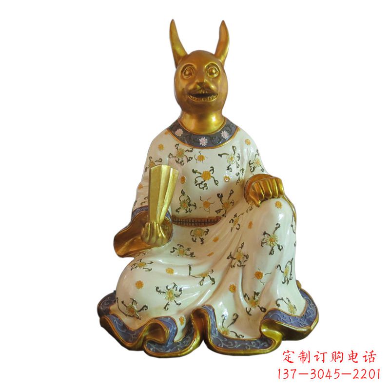 金华兔-玻璃钢彩绘生肖雕塑