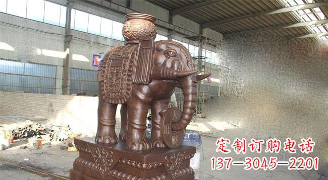 金华驮宝大象铜雕