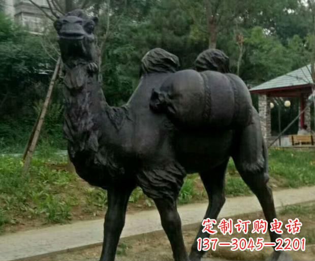 金华驮行李的骆驼铜雕