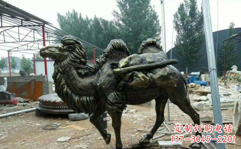 金华驮着东西的骆驼铜雕