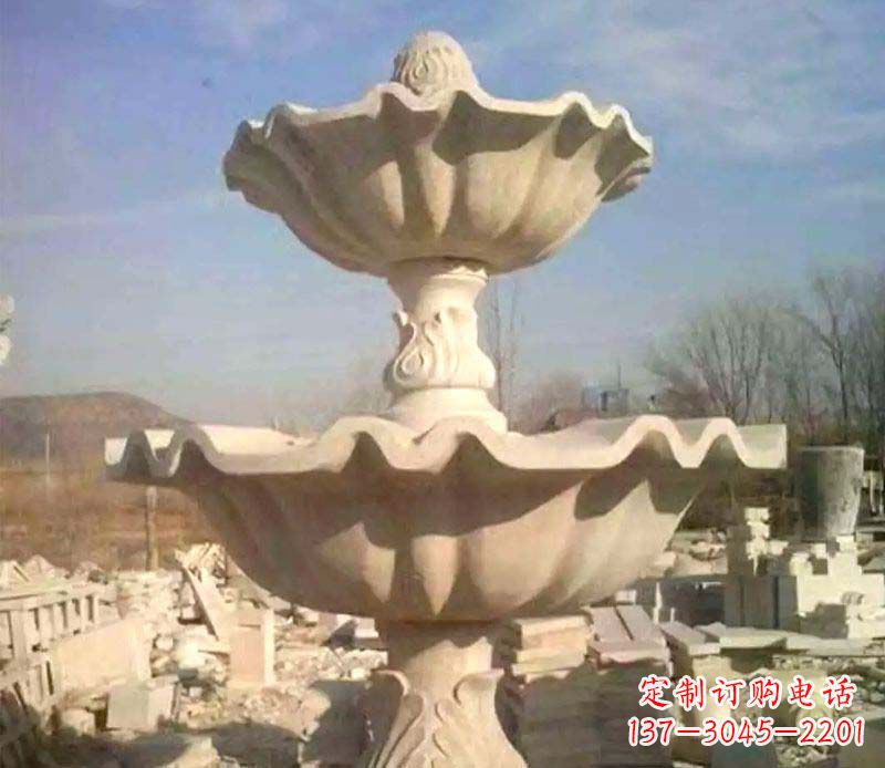 金华晚霞红大型喷泉石雕