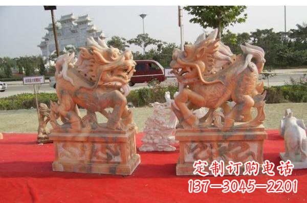金华晚霞红葫芦麒麟雕塑